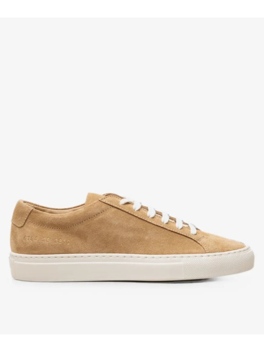 $530 COMMON PROJECTS LOW-TOP SNEAKERS BROWN SUEDE WHITE 37 (DD20)
